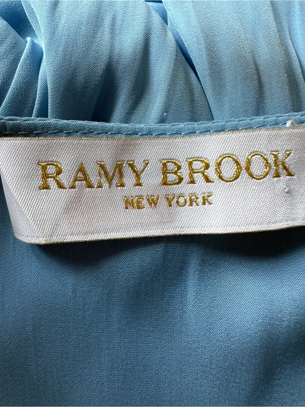 Ramy Brook Blue Ruffle V-Neck Dress - Picture 8 of 9